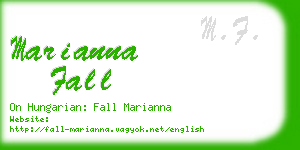 marianna fall business card